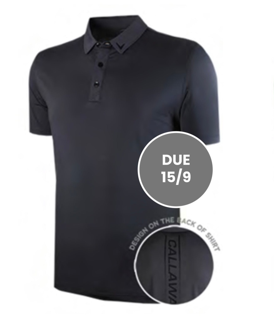 [2703729G-02] Callaway Mens Golf Shirt | Charcoal (M)
