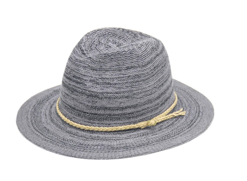 [ERV1090-1] 360Five Womens Fedora Hat | Olsen | Blue-Black