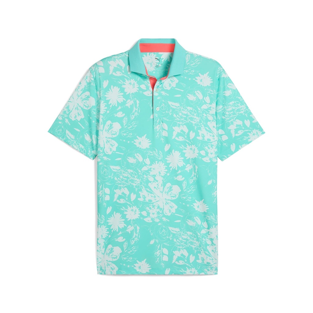 [628829-02] Puma Mens Golf Shirt | Mattr Rose Polo | Aquatic - Peaceful Blue (S)