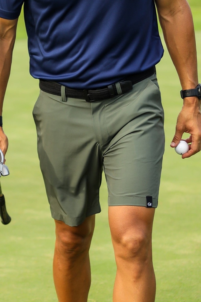 Custom Apparel Mens Golf Shorts | Pure Motion | Fresh Olive