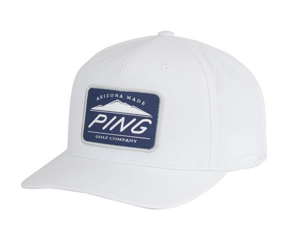 [37946-101] Ping Mens Golf Cap | Camelback | White