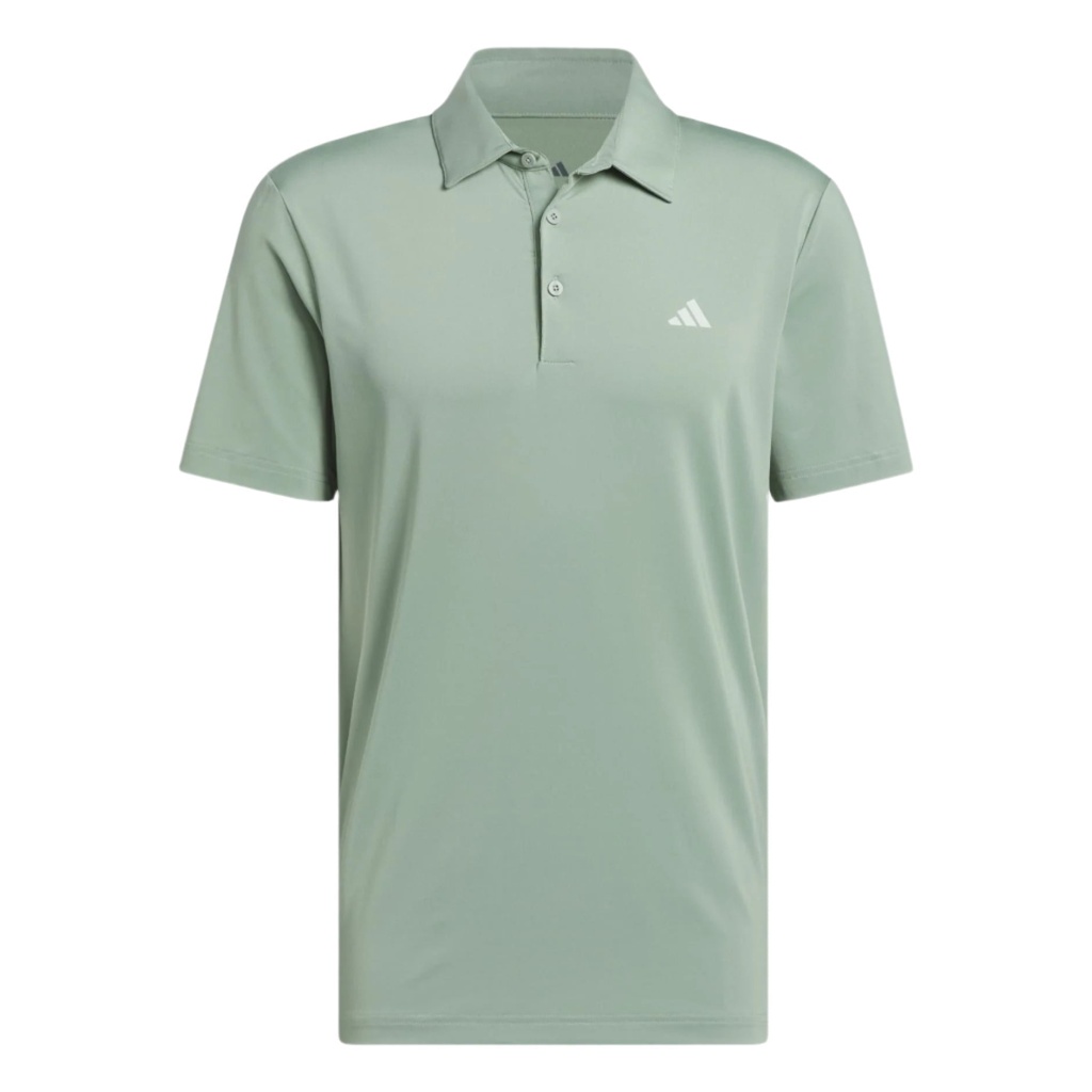 Adidas Mens Golf Shirt | Solid Polo | Sage-White