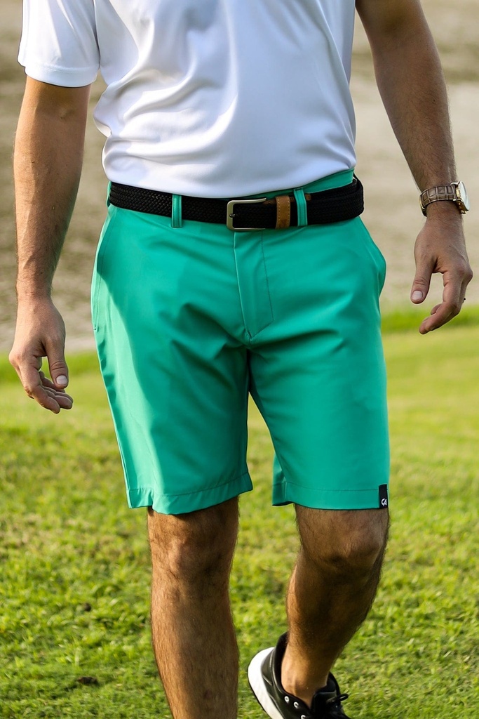 [92705354] Custom Apparel Mens Golf Shorts | Pure motion | Green Teal (30)