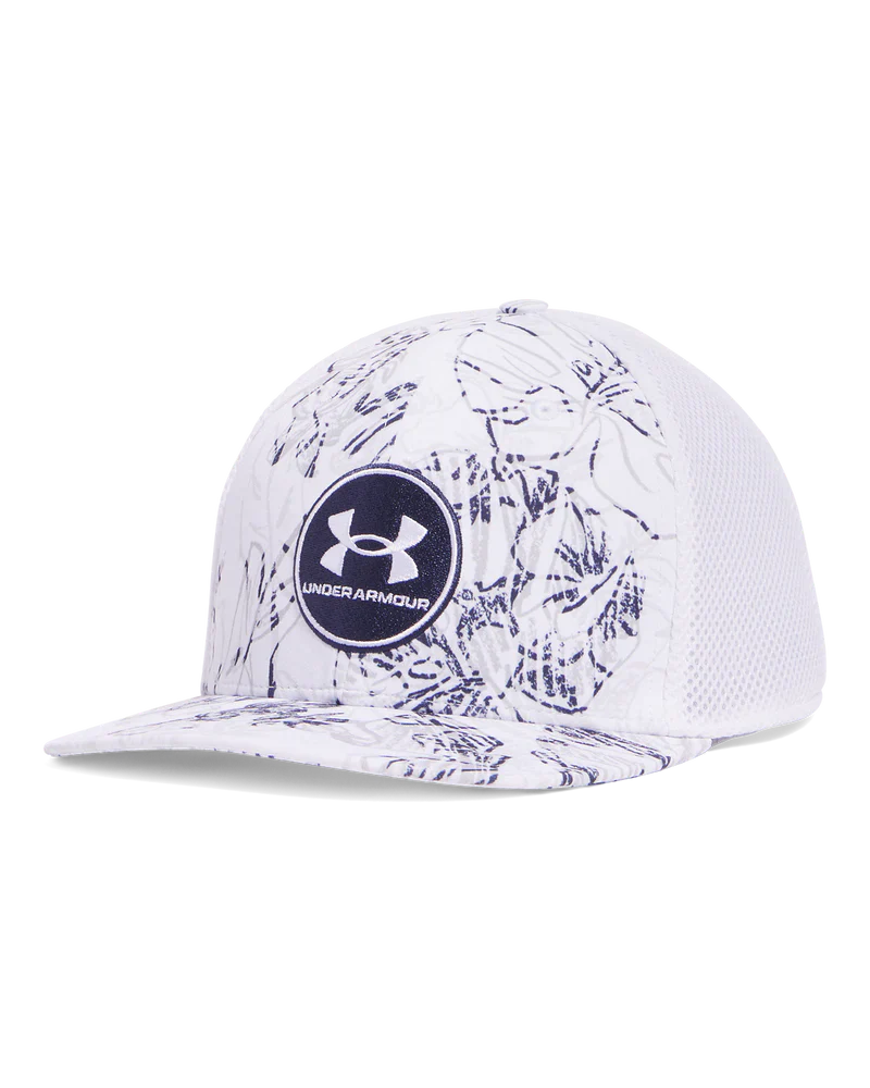 [1389887-1] Under Armour Mens Chill Drive Low Stretch Fit Cap | White-Navy-Grey (L/XL)