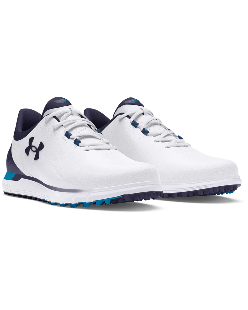 [3026922-101-8] Under Armour Mens Shoe | Drive Fade Spikeless | WhiteNavy-Blue (White/Navy/Blue, UK8)