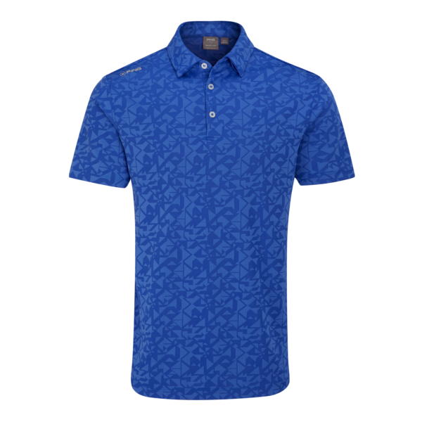 [20GEC-UB-S] Ping Mens Golf Shirts | Geo Camo Polo | Ultra Blue (S)