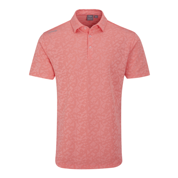 [20GEC-DF-S] Ping Mens Golf Shirts | Geo Camo Polo | Desert Flower (S)
