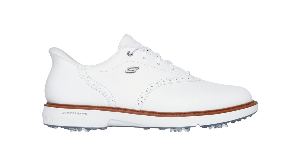 [214125-1] Skechers Golf Shoes | Go Golf Prestige | White-Brown (UK8)