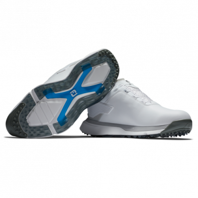 [56915080M] Footjoy Mens Golf Shoes | Pro SLX Boa | White-White-Grey 4b (UK7)