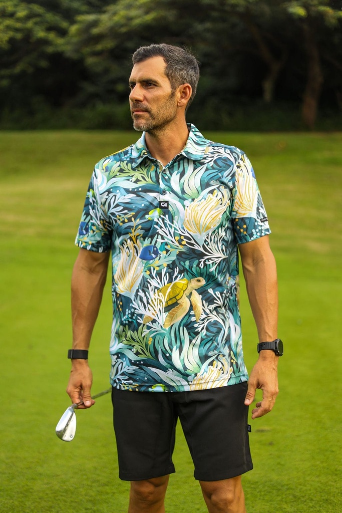 Custom Apparel Mens Funky Golf Shirt | The Reef