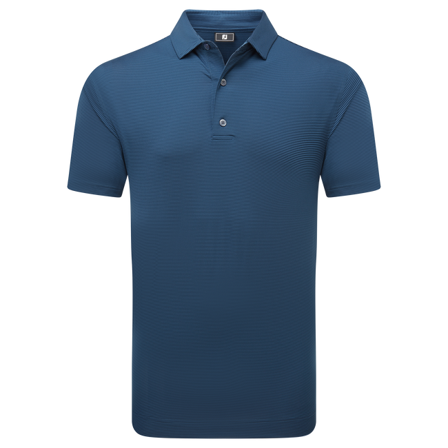 Footjoy Mens Golf Shirt | EU Micro Stripe Lisle | Navy Tonal