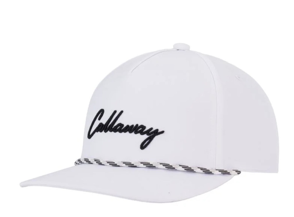 [4001427G-02] Callaway Mens Golf Cap | Birdie Rope | White