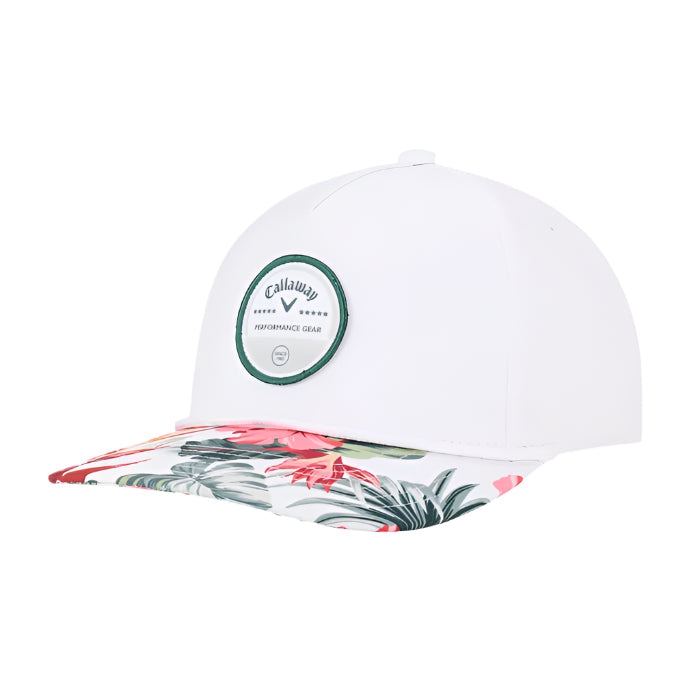 [4001415G-224] Callaway Mens Golf Cap | Bogey Free | White-Tropical
