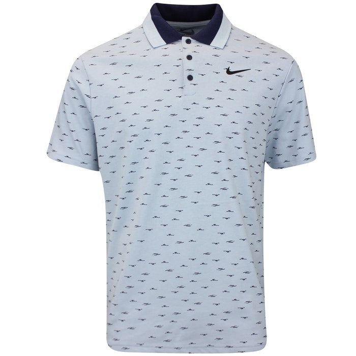 Nike Mens Golf Shirt | Tour Micro Printed Polo | Armory Blue