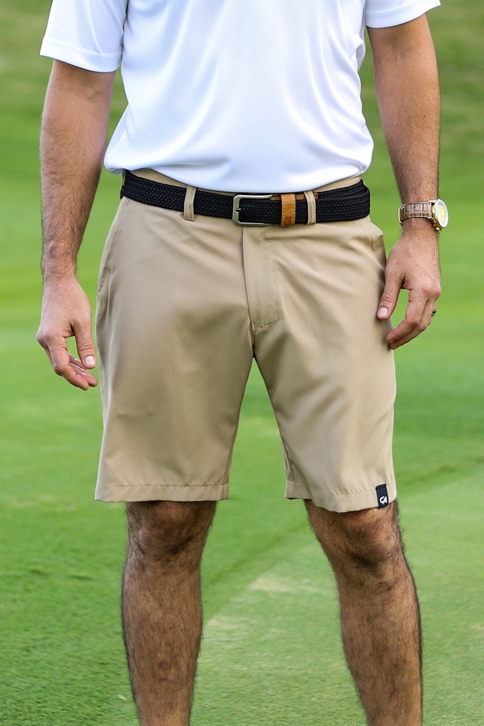 [SKUIQ93] Custom Apparel Mens Golf Shorts | Pure motion | Sandstone (32)