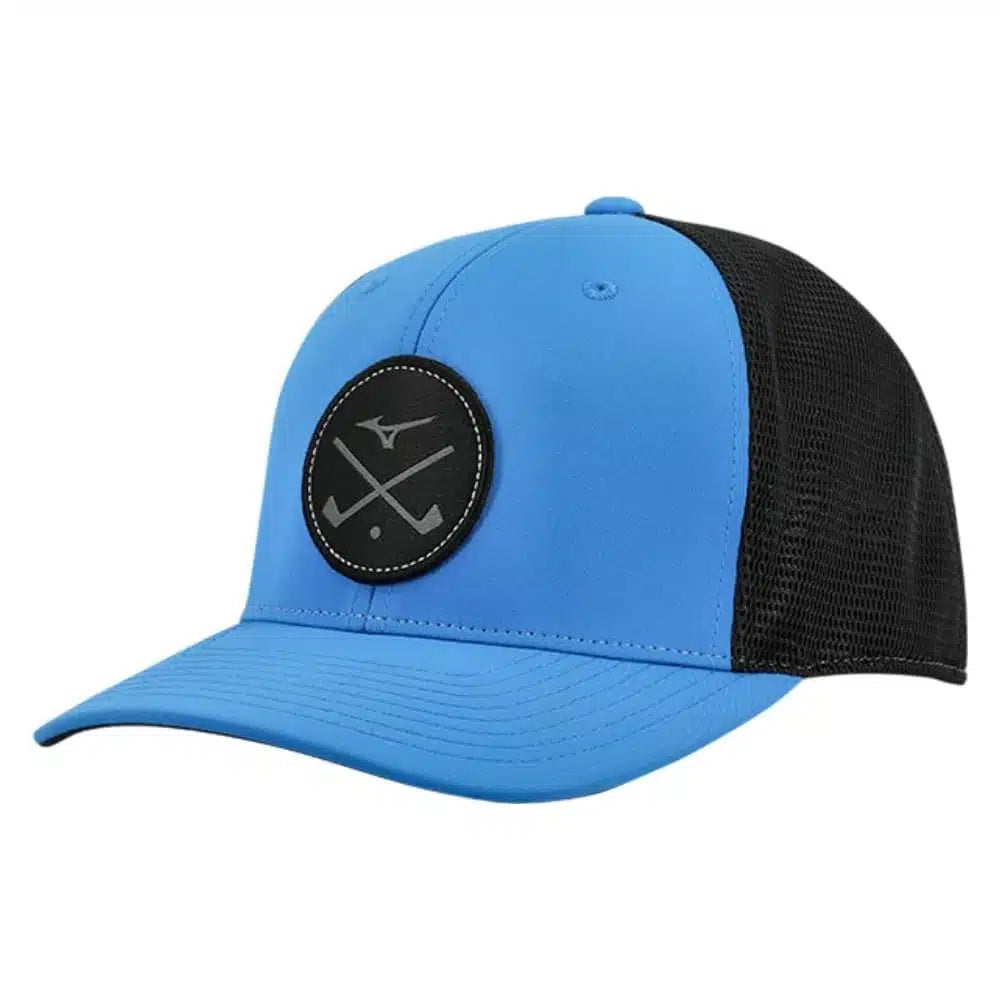 Mizuno Mens Golf Cap | Crossed Clubs Mesh Blue