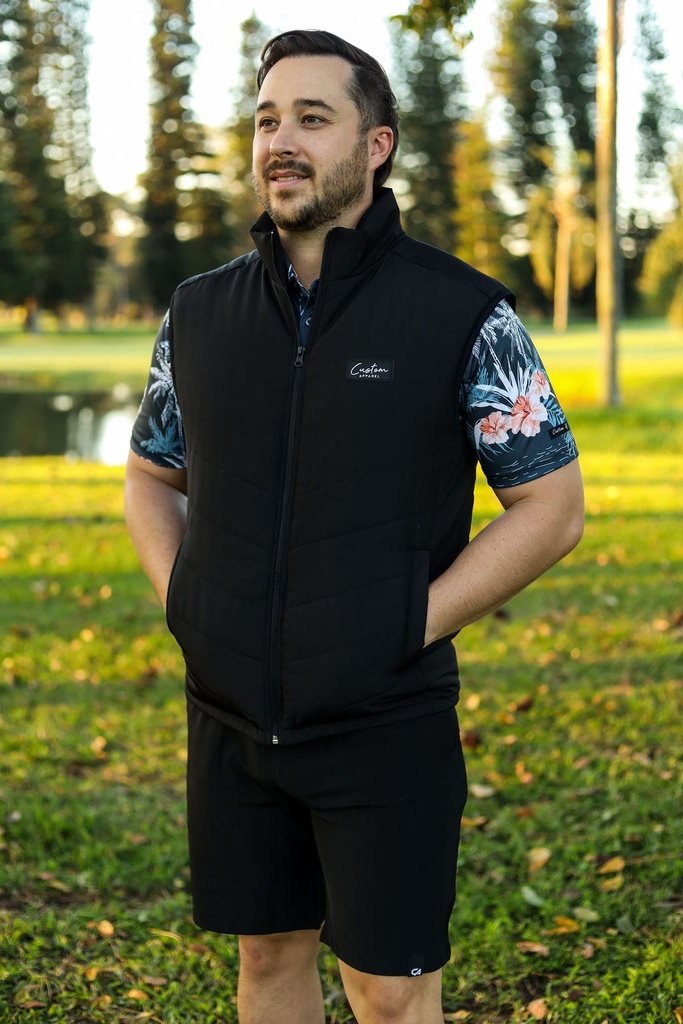 Custom Apparel Mens Golf Jacket | Warming Puffer | Black