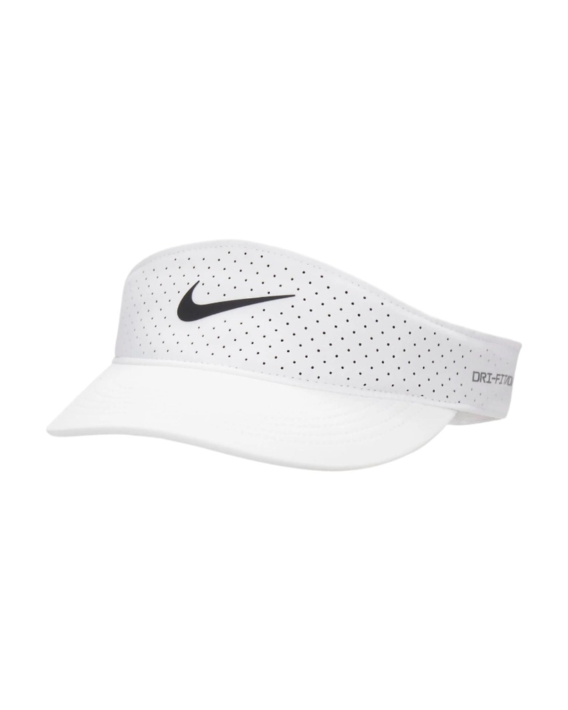 [FB6443-100-L] Nike Unisex Golf Visor | Ace | White-Black (L/XL)
