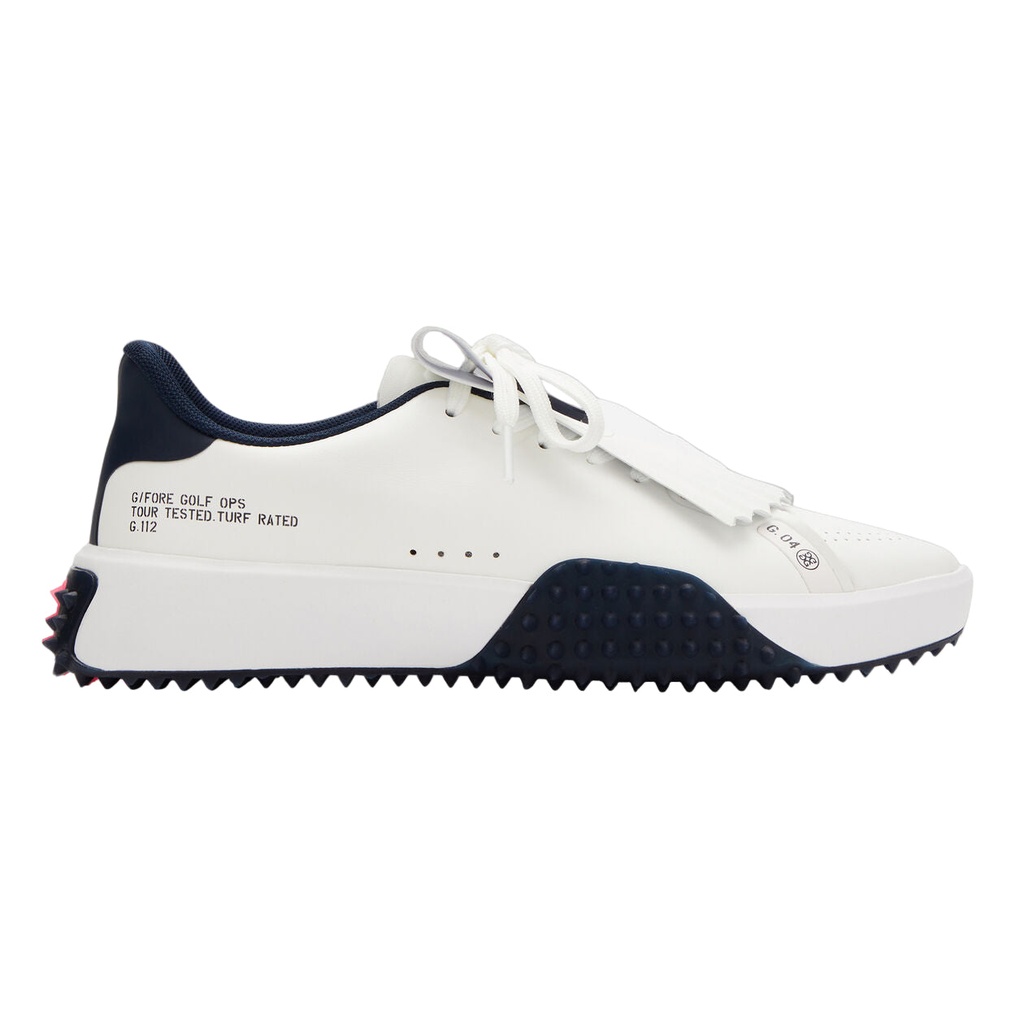 [6000386G-06] G Fore Womens Golf Shoe | G.112 Leather Kiltie | Snow-Twilight (UK5)