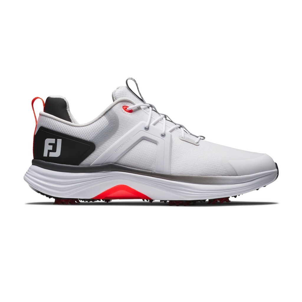 [55469080W] Footjoy Mens Golf Shoes | HyperFlex | White-Black-Red 03 (UK7)