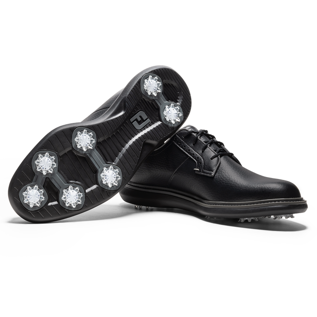 [57968070M458] Footjoy Mens Golf Shoes | Traditions | Black-Black-Black (UK6)