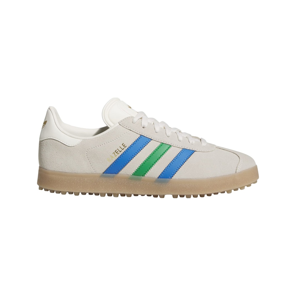 [JI41658] Adidas Mens Golf Shoe | Gazelle | White-Green-Blue-Beige (UK8)