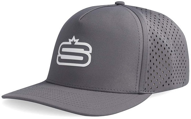 Swagg Alpha - 5 Panel Performance Cap with  inchS inch Print and Laser Hole Detail c2