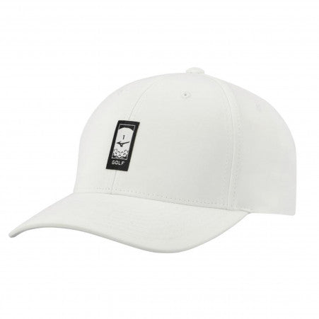 [52FF220201NS] Mizuno Mens Golf Cap | Fresh Marble Adjustable (White/Black)