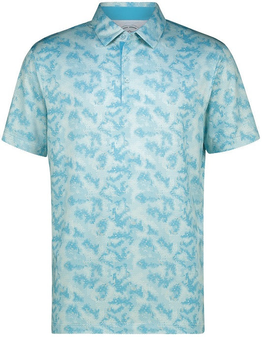 Mens Urban Camo Dry Tech Performance Golfer Polo Shirt db