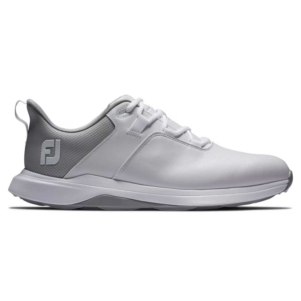 [56923M7] Footjoy Mens Golf Shoes | Prolite (White/Grey, UK7)