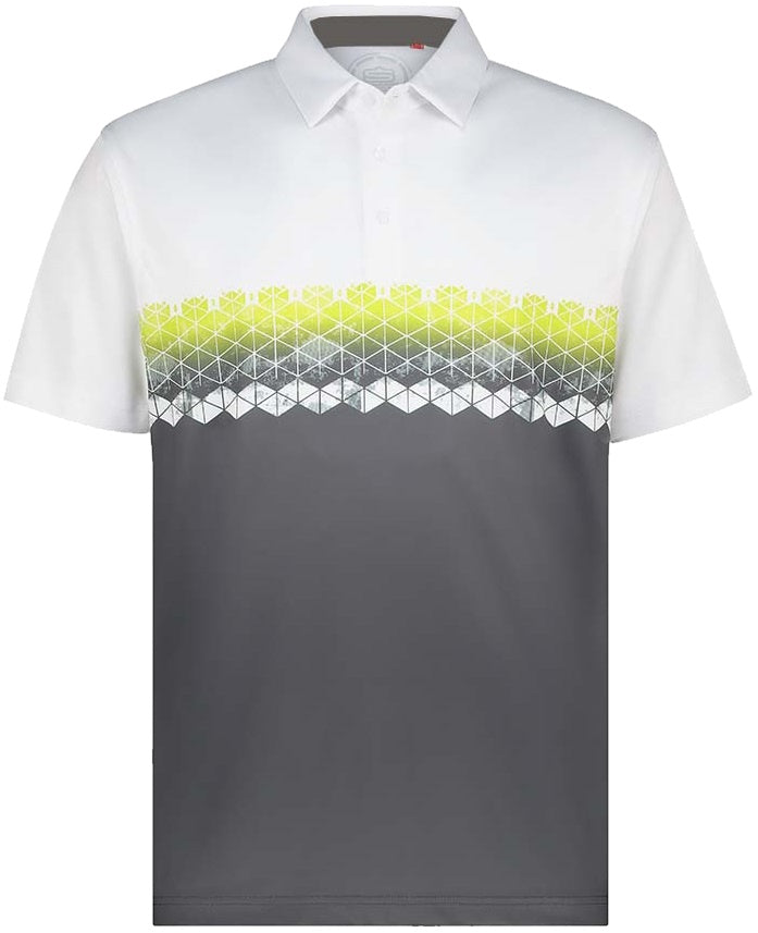 Mens Glitch Dry Tech Performance Golfer Polo Shirt