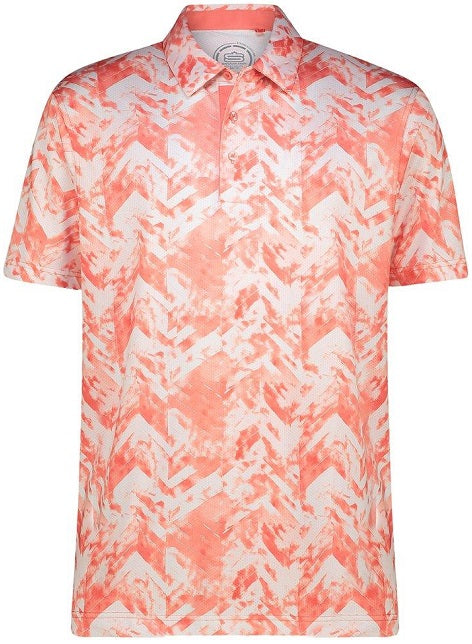 Mens Ikat Dry Tech Performance Golfer Polo Shirt 1d