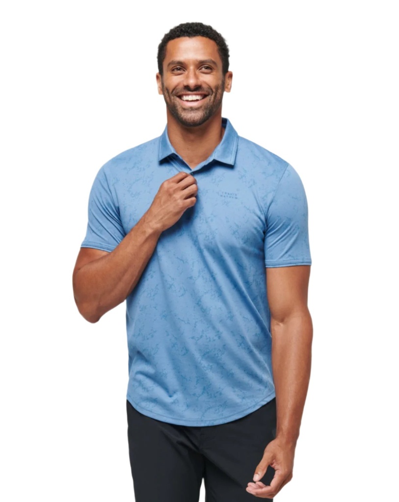 Travis Mathew Mens Golf Shirt | Warmer Tides Scoop