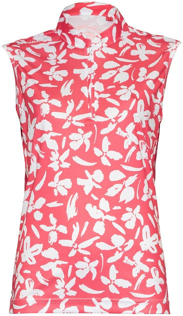 Swagg Womens Bloom Sleeveless Golfer Polo Shirt dd