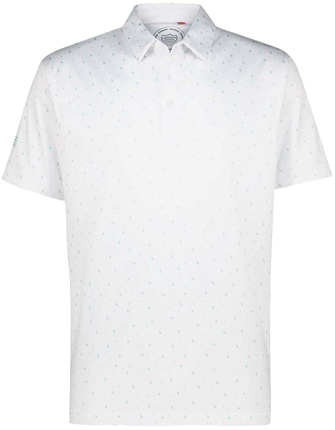 Mens Flamingo Dry Tech Performance Golfer Polo Shirt