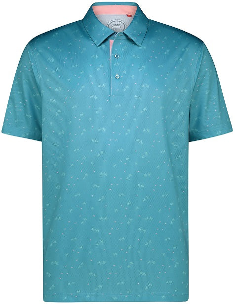 Mens Summer Vibes Dry Tech Performance Golfer Polo Shirt a8