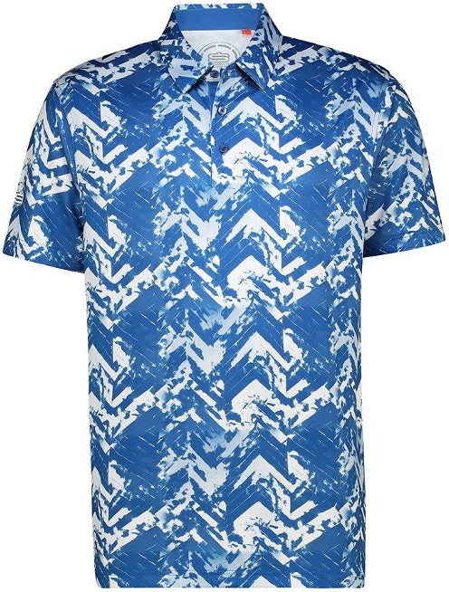 Mens Ikat Dry Tech Performance Golfer Polo Shirt 29