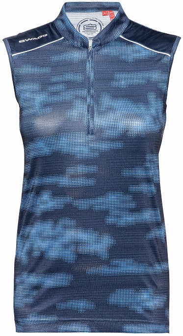 Swagg Womens Matrix Sleeveless Dry Tech Golfer Polo Shirt cb