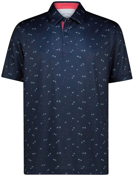 Mens Summer Vibes Dry Tech Performance Golfer Polo Shirt 1d