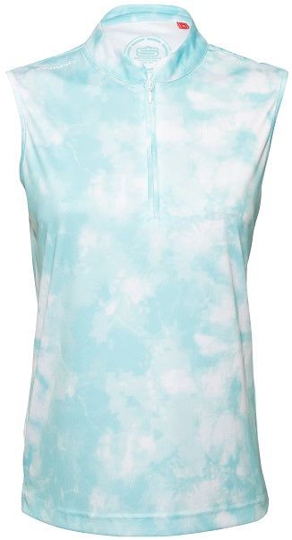 Womens Tie-Dye Sleeveless Golfer Polo Shirt 39