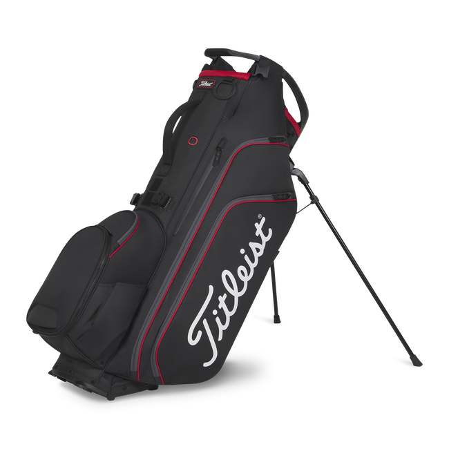 [TB25SX13-006] Titleist Golf Bag | Hybrid 14 | Stadry Stand | Black-Black-Red