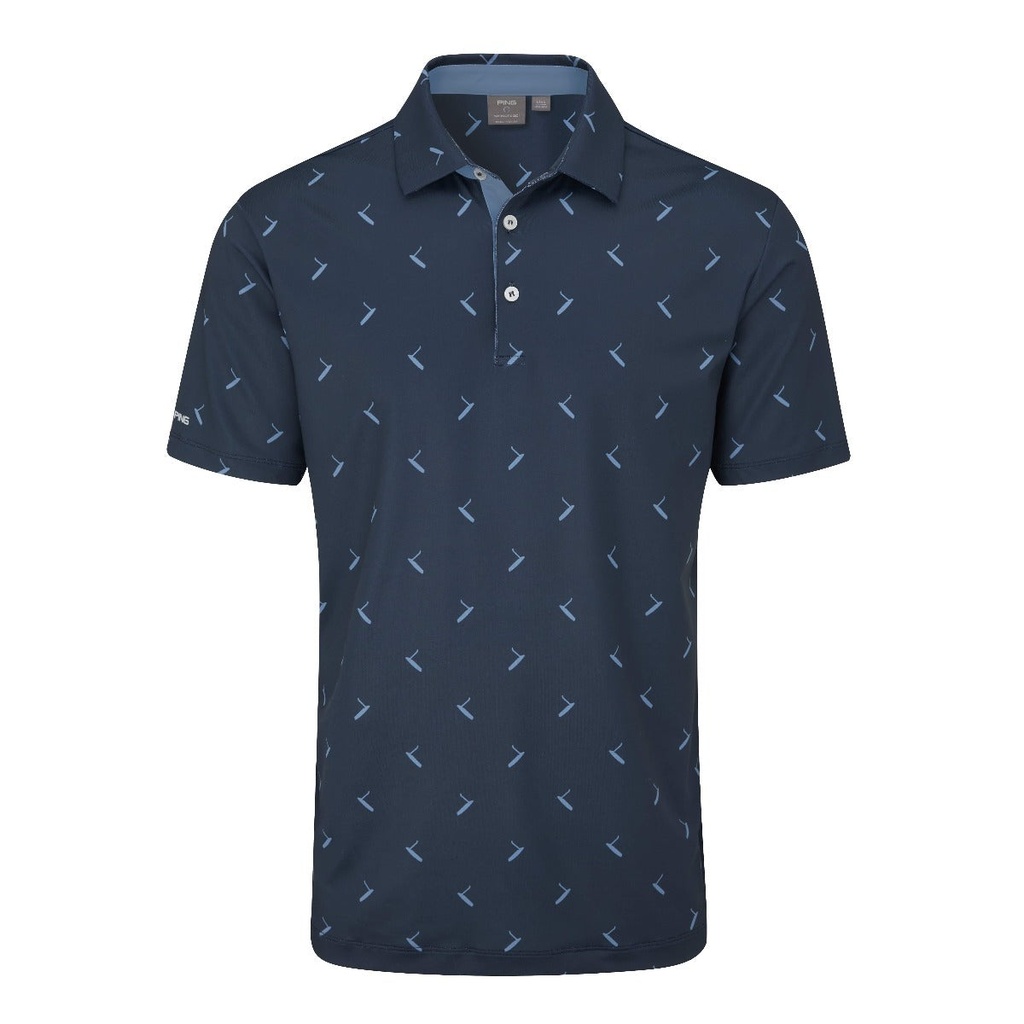Ping Mens Golf Shirts | Gold Putter Polo | Navy