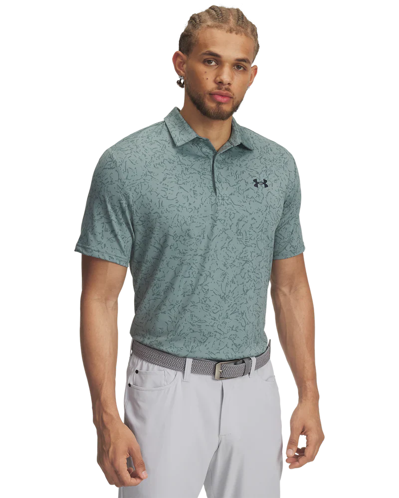 Under Armour Mens Golf Polo | Playoff 3.0 Printed Polo | Serpentine