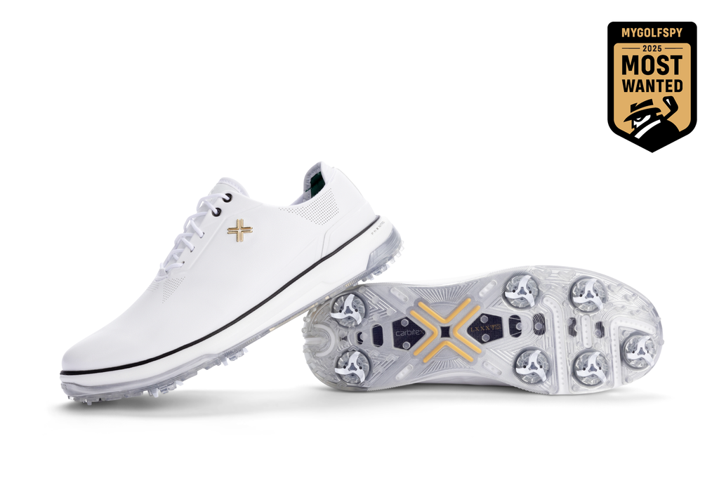 [30P25-87SC-8] Payntr Mens Golf Shoes | 87 SC | White-Black (UK8)