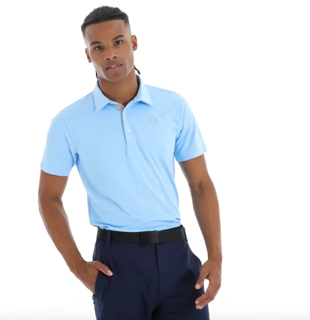 [69019411-S] Puma Mens Golf Shirt | MSS Pounce  | Polo 2.0 | Blue Bell (S)