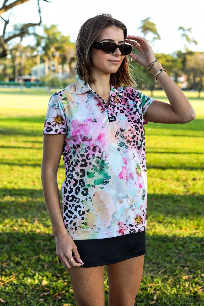 [91371135] Custom Apparel Womens Golf Shirts | V Neck | Safari Blush (S)