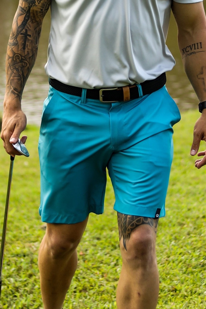 Custom Apparel Mens Golf Shorts | Pure Motion | Egyptian Teal