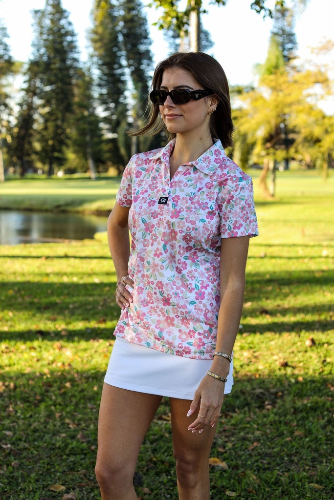 [75371135] Custom Apparel Womens Golf Shirts | V Neck | Fairway Bloom (S)