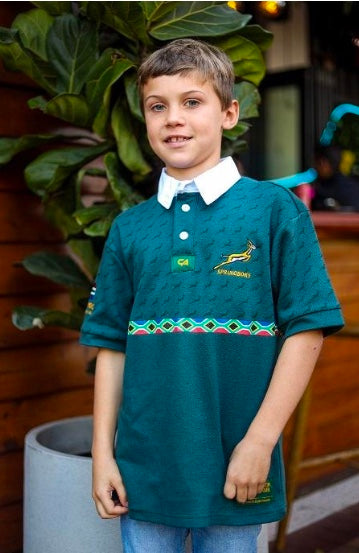 [18712955] Custom Apparel Juniors Golf Shirt | Springbok Shortsleeve (Green Amandla, 7 to 8)