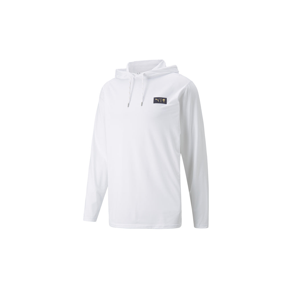 MENS PUMA PTC LIGHTWEIGHT HOODIE - BRIGHT WHITE